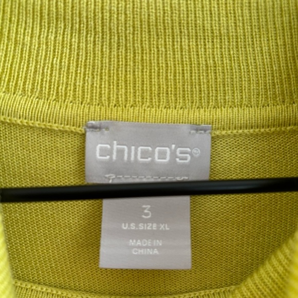 Chico's Turtleneck Sweater Tunic Size 3(XL) Citrine Cashmere Blend Pullover NWT - Picture 3 of 13